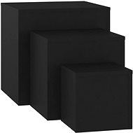SHUMEE 3 pcs black, chipboard - Side Table