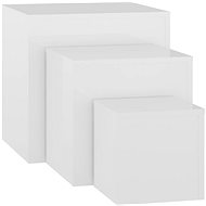 SHUMEE 3 pcs white with high gloss, chipboard - Side Table