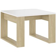 SHUMEE dub sonoma a bílý 50 × 50 × 35 cm, dřevotříska - Side Table