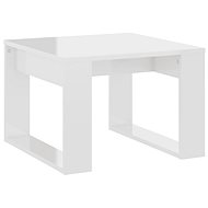 SHUMEE bílý vysoký lesk 50 × 50 × 35 cm, dřevotříska - Side Table