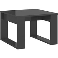 SHUMEE šedý vysoký lesk 50 × 50 × 35 cm, dřevotříska - Side Table