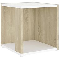 SHUMEE bílý a dub sonoma 33 × 33 × 34,5 cm, dřevotříska - Side Table