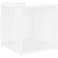SHUMEE bílý vysoký lesk 33 × 33 × 34,5 cm, dřevotříska - Side Table