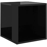 SHUMEE černý vysoký lesk 33 × 33 × 34,5 cm, dřevotříska - Side Table