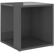 SHUMEE šedý vysoký lesk 33 × 33 × 34,5 cm, dřevotříska - Side Table