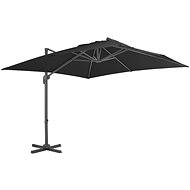 Cantilever Parasol with Aluminium Rod 3 x 3m Black - Sun Umbrella