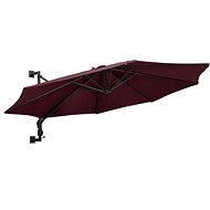 Wall Umbrella with Metal Rod 300cm Burgundy - Sun Umbrella