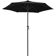 Parasol Black 200 x 211cm Aluminium - Sun Umbrella