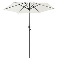 Parasol Sand White 200 x 211cm Aluminium - Sun Umbrella