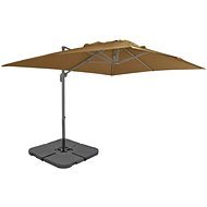 Garden Umbrella with Portable Stand Taupe 4 x 3 x 2.68m (L x W x H) - Sun Umbrella
