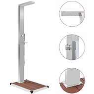 Garden shower with tray WPC stainless steel - Garden Shower