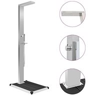 Garden shower with tray WPC stainless steel - Garden Shower