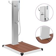 Garden shower with tray WPC stainless steel - Garden Shower
