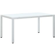 Garden Table White 150 x 90 x 75cm Polyratan - Garden Table