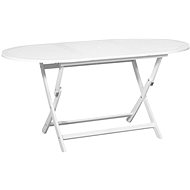 Garden Table White 160 x 85 x 75cm Solid Acacia Wood - Garden Table