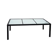Garden Table Black 190 x 90 x 75cm Polyratan - Garden Table