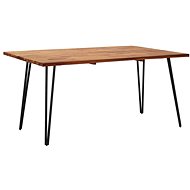 Garden Table with Hairpin Legs 140x80x75cm Solid Acacia - Garden Table