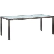 Garden Table Grey 190 x 90 x 75cm Polyratan - Garden Table