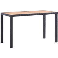 Garden Table Black-brown 123 x 60 x 74cm Solid Acacia - Garden Table