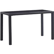 Garden Table Black 123 x 60 x 74cm Polyratan - Garden Table