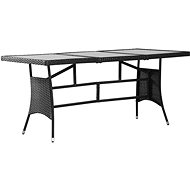 Garden Table Black 170 x 80 x 74cm Polyrattan - Garden Table