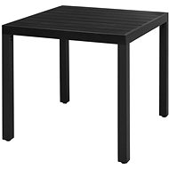 Garden Table Black 80 x 80 x 74cm Aluminium and WPC - Garden Table