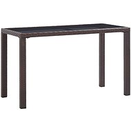 Garden Table Brown 123 x 60 x 74cm Polyratan - Garden Table