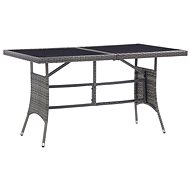 Garden Table Grey 140 x 84 x 74cm Polyrattan - Garden Table