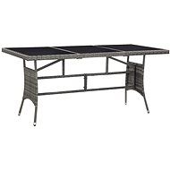 Garden Table Grey 170 x 80 x 74cm Polyrattan - Garden Table