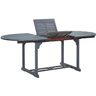Garden Table Grey 200 x 100 x 74cm Solid Acacia Wood - Garden Table