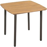 Garden Table 80 x 80 x 72cm Solid Acacia Wood and Steel - Garden Table