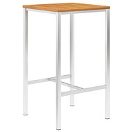 Bar table 60 x 60 x 105 cm solid acacia and stainless steel - Garden Table