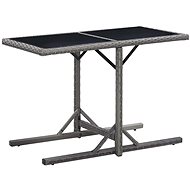 Garden table anthracite 110 x 53 x 72 cm glass and polyrattan - Garden Table