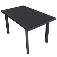 Garden table anthracite 126 x 76 x 72 cm plastic - Garden Table