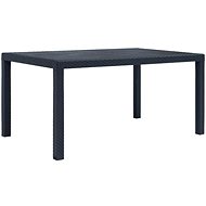 Garden Table Anthracite 150x90x72cm Plastic Rattan Look - Garden Table