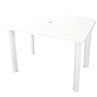 Garden table white 101 x 68 x 72 cm plastic - Garden Table