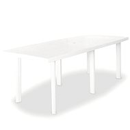 Garden table white 210 x 96 x 72 cm plastic - Garden Table
