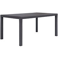 Garden Table Brown 150 x 90 x 72cm Plastic Rattan Look - Garden Table
