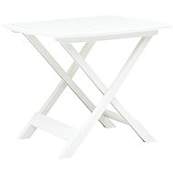 Folding garden table white 79 x 72 x 70 cm plastic - Garden Table