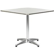 Garden Table Silver 80 x 80 x 70cm Aluminium - Garden Table