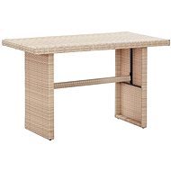 Garden Table Beige 110 x 60 x 67cm Polyrattan - Garden Table