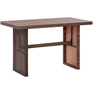 Garden Table Brown 110 x 60 x 67cm Polyrattan - Garden Table
