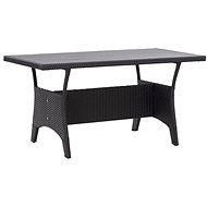Garden Table Black 130 x 70 x 66cm Polyrattan - Garden Table