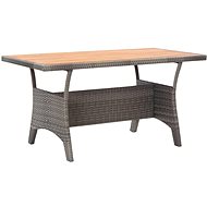 Garden Table Grey 130 x 70 x 66cm Solid Acacia Wood - Garden Table