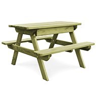 Piknikový stôl s lavicami 90 × 90 × 58 cm impregnovaná borovica - Záhradný stôl