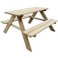 Detský piknikový stôl, 89 x 89,6 x 50,8 cm, borovica - Záhradný stôl