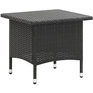 Tea table black 50 x 50 x 47 cm polyratan - Garden Table