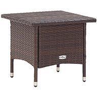 Čajový stolík hnedý 50 × 50 × 47 cm polyratan - Záhradný stôl