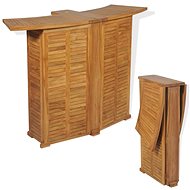 Folding Bar Table 155 x 53 x 105cm Solid Teak Wood - Garden Table