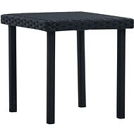 Garden tea table black 40 x 40 x 40 cm polyratan - Garden Table